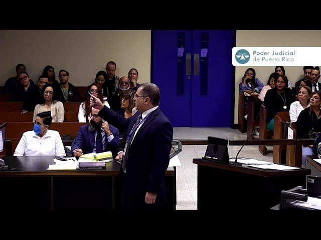 ⁣Momento cuando se va la luz durante juicio contra Mayra Nevárez