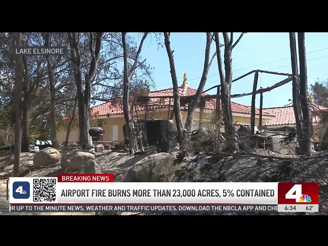 ⁣Airport Fire scorches over 23,000 acres in Orange County