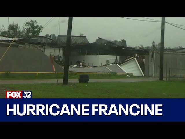 ⁣Francine brings heavy rainfall, destructive winds to Louisiana