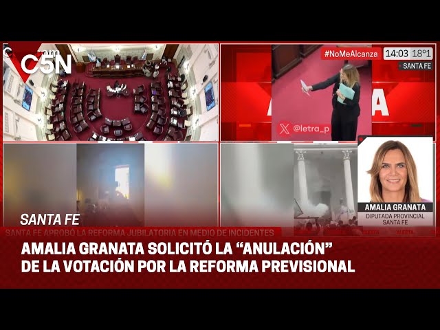 ⁣AMALIA GRANATA, tras el ESCÁNDALO en la LEGISLATURA santafesina: "Un ATROPELLO a la institución