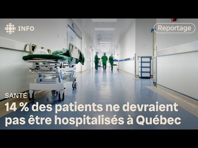 ⁣Des lits d'hôpitaux occupés par des patients qui n'ont plus besoin de soins