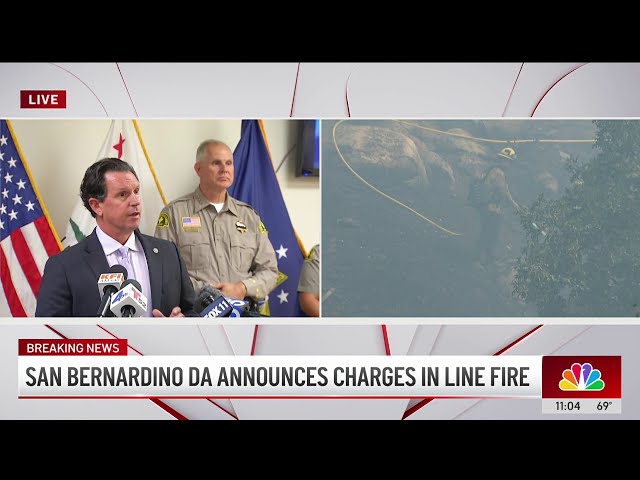 ⁣Charges announced in San Bernardino County Line Fire