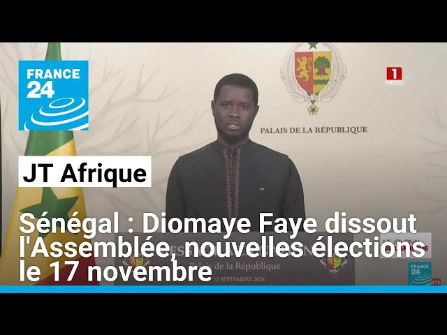 ⁣Sénégal : Diomaye Faye dissout l'Assemblée, nouvelles élections le 17 novembre • FRANCE 24