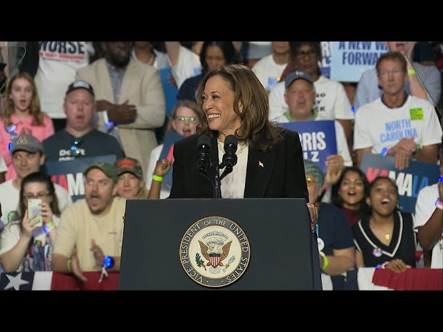 ⁣LIVE- VP Kamala Harris holds campaign rally in Charlotte, North Carolina