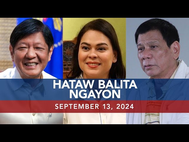 ⁣UNTV: Hataw Balita Ngayon | September 13, 2024