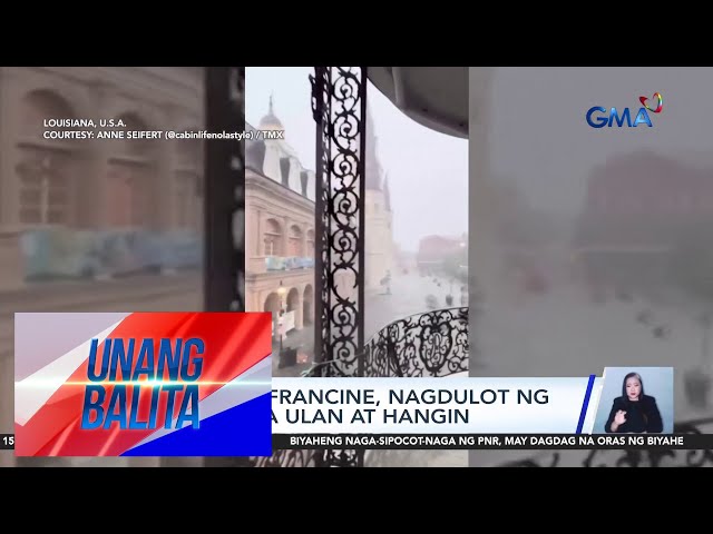 ⁣Hurricane Francine, nagdulot ng malakas na ulan at hangin | Unang Balita