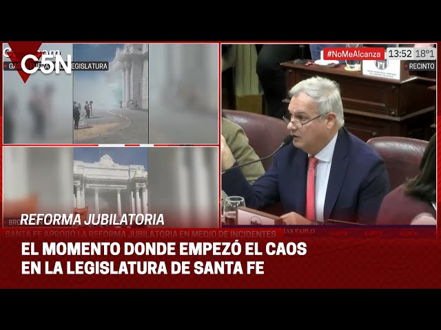 ⁣El MOMENTO donde empezó el CAOS en la LEGISLATURA de SANTA FE al APROBAR la REFORMA JUBILATORIA