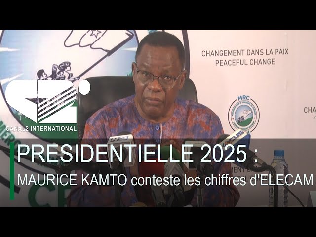 ⁣PRESIDENTIELLE 2025 : MAURICE KAMTO conteste les chiffres d'ELECAM