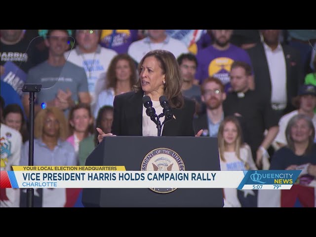 ⁣VP Harris speaks at campaign event in Charlotte