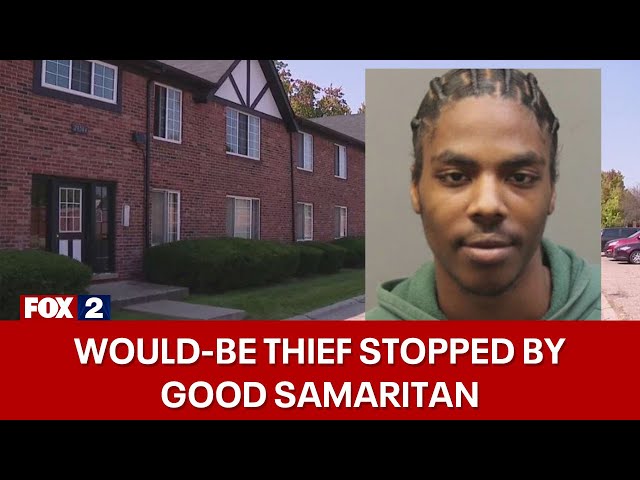 ⁣Good Samaritan holds down tire thief for Southfield police