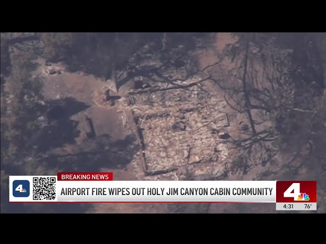 ⁣Airport Fire flattens historic Holy Jim Canyon cabins