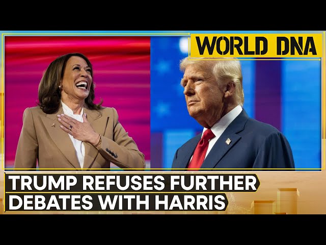 ⁣US Elections 2024: Trump refuses further debates with Harris | World News | World DNA LIVE | WION