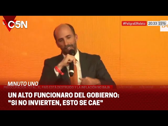 ⁣Un FUNCIONARO del GOBIERNO advirtió a los EMPRESARIOS: "Si no INVIERTEN, esto se CAE"