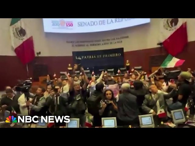 ⁣Chaos erupts in Mexico after lawmakers pass judicial overhaul bill