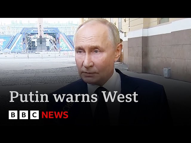 ⁣Putin warns West it risks “fighting  Russia” if it lets Ukraine use long-range missiles | BBC News