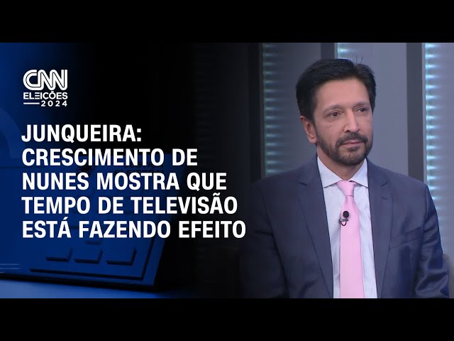 ⁣Junqueira: Crescimento de Nunes mostra que tempo de televisão está fazendo efeito | CNN PRIME TIME