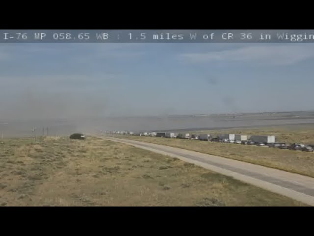 ⁣1,000-acre fire burning along I-76 near near Wiggins