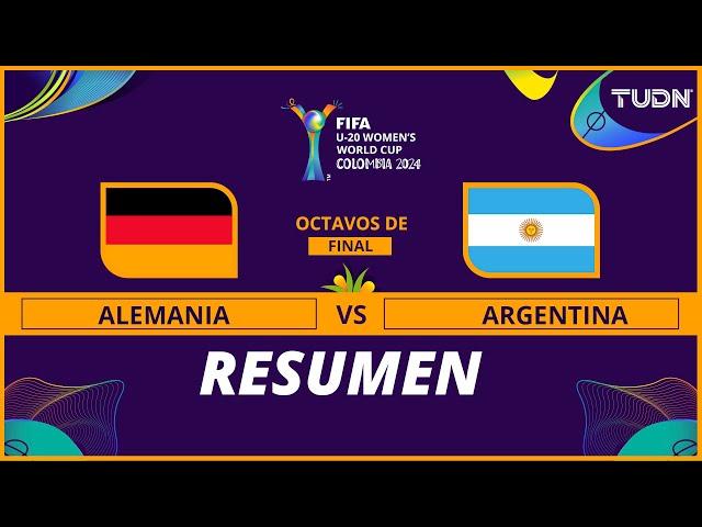 Resumen y goles | Alemania 5-1 Argentina | Mundial Femenil Sub20 | TUDN