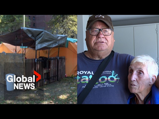 ⁣Halifax senior couple forced to live in tent "extremely happy, thankful" for apartment