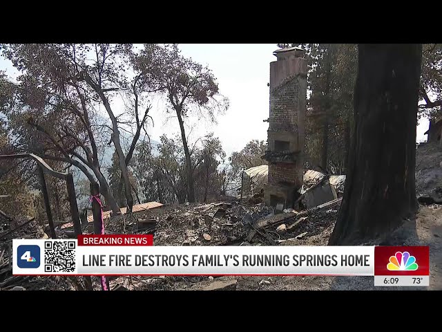 ⁣Running Springs family displaced after Line Fire burns cherished home