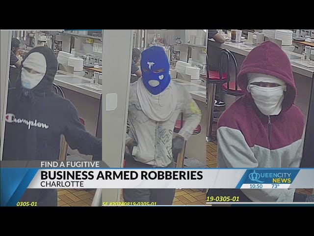 ⁣3 suspects wanted for string of robberies across Charlotte, Gaston County