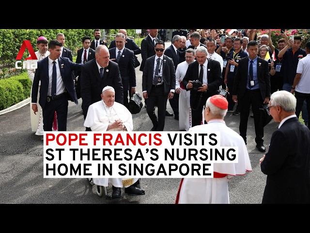 ⁣Pope Francis visits St Theresa's nursing home in Singapore