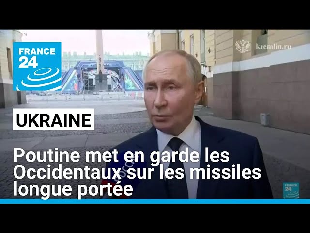 ⁣Vladirmir Poutine met en garde les Occidentaux sur les missiles longue portée pour l'Ukraine