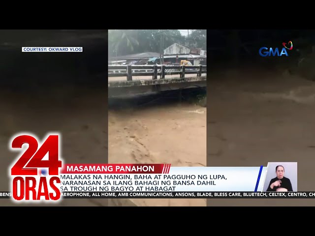 ⁣Malakas na hangin, baha at pagguho ng lupa, naranasan sa ilang bahagi ng bansa dahil sa... | 24 Oras