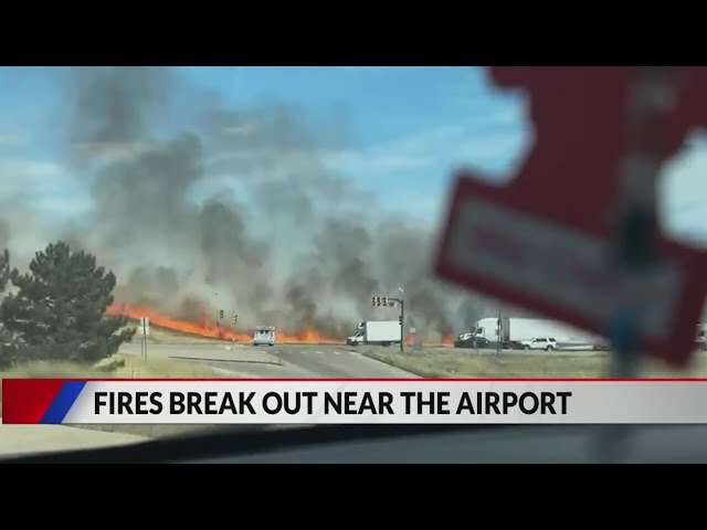 ⁣Fires breaks out near airport