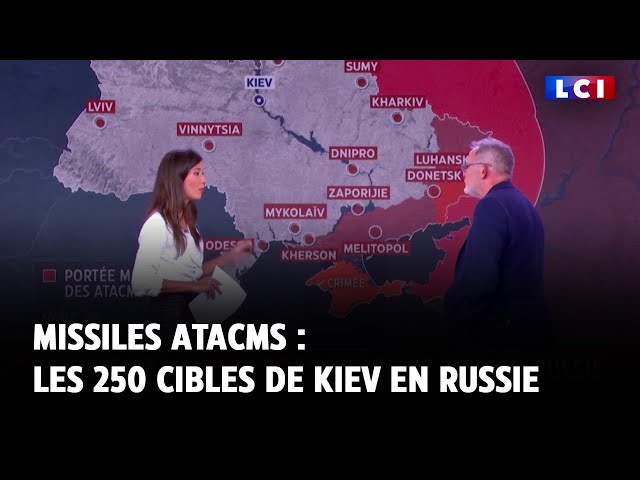 ⁣Missiles Atacms : les 250 cibles de Kiev en Russie