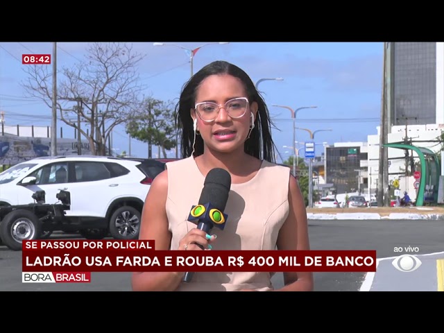 ⁣Ladrão com farda de PM rende segurança e rouba R$ 400 mil de banco no Maranhão