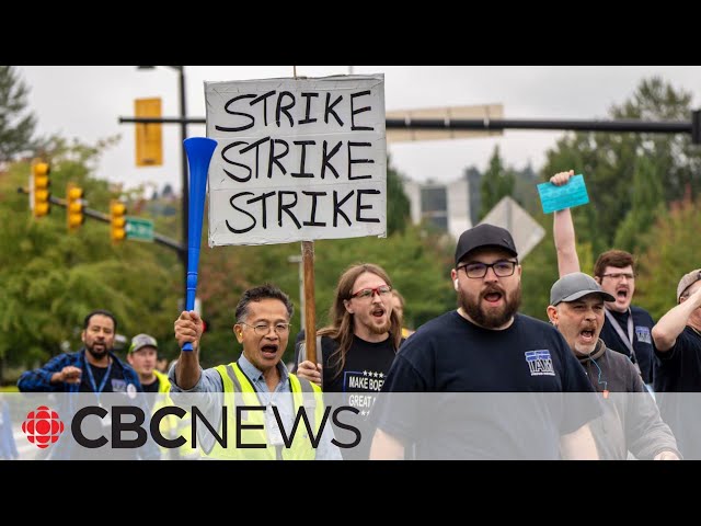 ⁣Boeing's U.S. factory workers on strike after rejecting contract offer