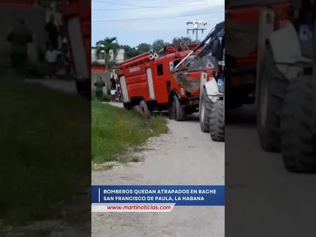 ⁣Baches en La Habana dejan fuera de servicio a rescatistas en plena faena