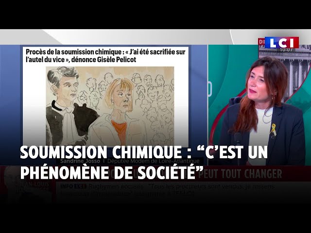 ⁣La soumission chimique "est un phénomène de société", témoigne Sandrine Josso