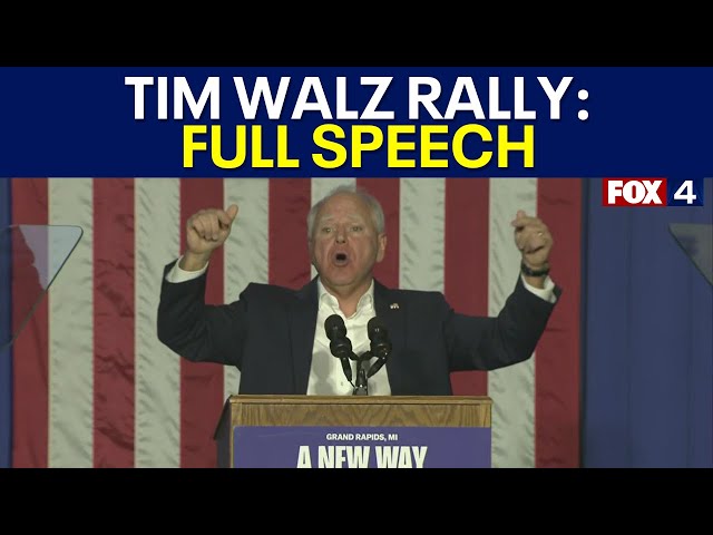 ⁣Tim Walz rally in Michigan: FULL SPEECH