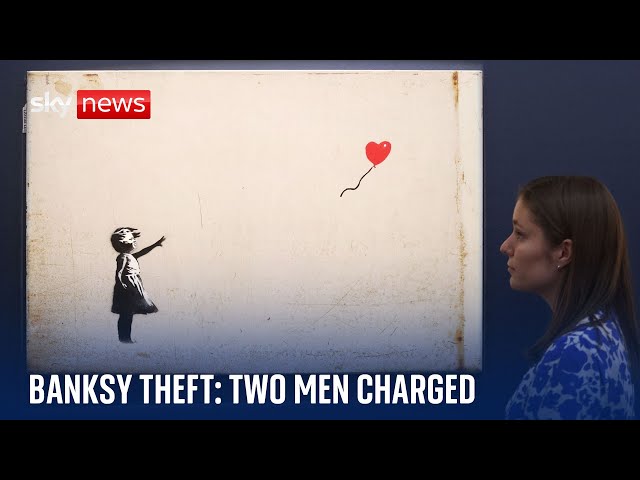 ⁣Two men charged with burglary after Banksy's artwork was stolen from London gallery