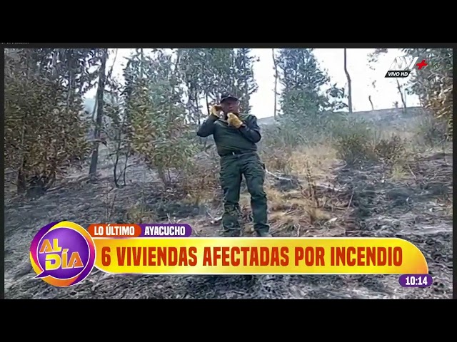 ⁣Ayacucho: Incendio forestal en Viscalhuamán continúa registrándose por cuarto día