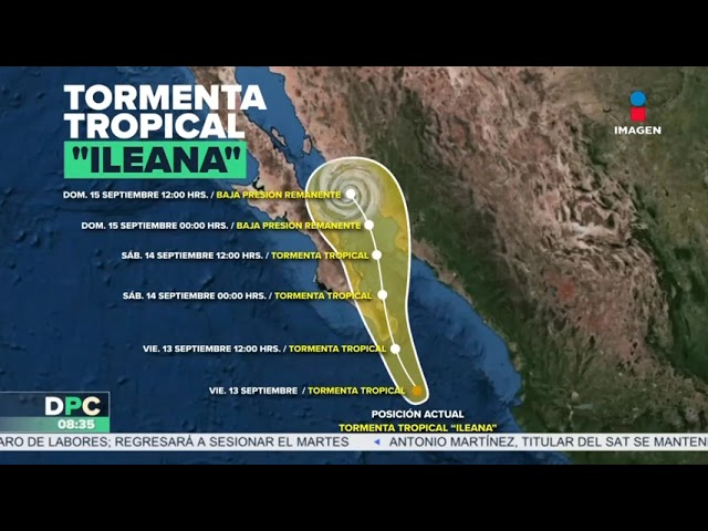 ⁣Tormenta tropical “Ileana” se forma en el océano Pacífico