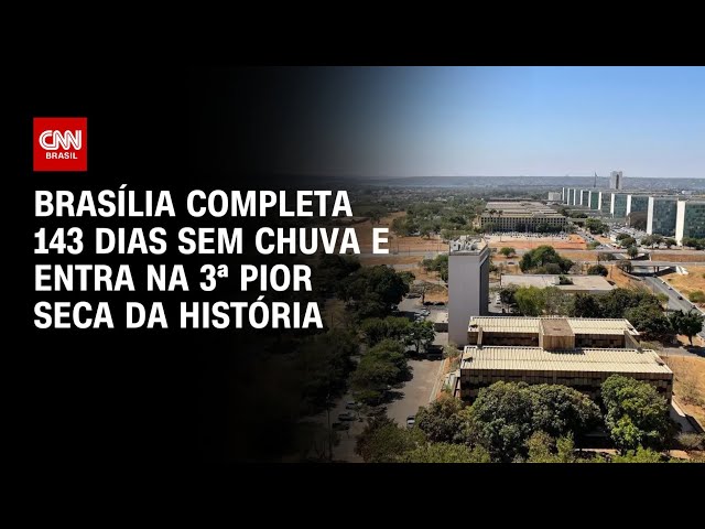 ⁣Brasília completa 143 dias sem chuva e entra na 3ª pior seca da história | BASTIDORES CNN