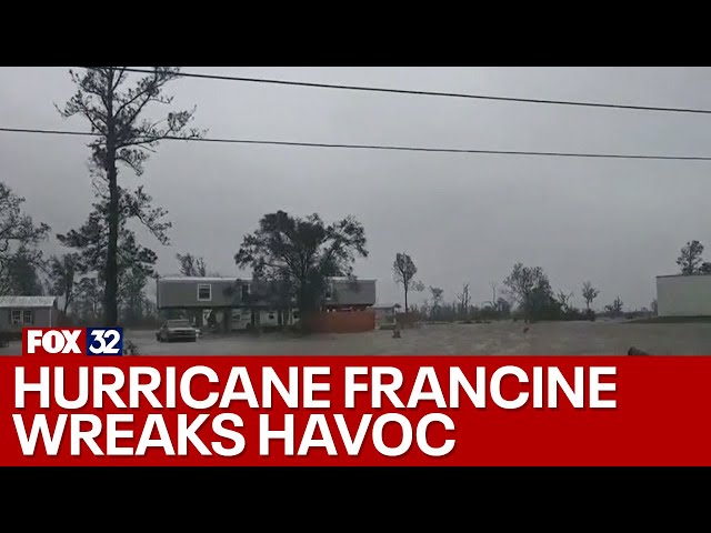 ⁣'One wild night': Hurricane Francine wreaks havoc in Louisiana