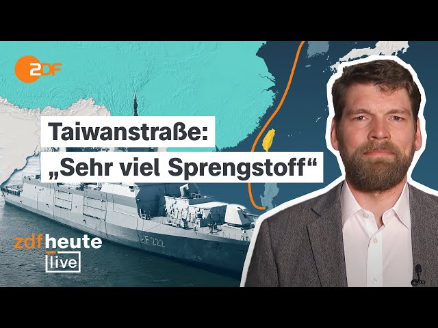 ⁣Deutsche Kriegsschiffe durchfahren Meerenge: Marine-Experte über Chinas Strategie | ZDFheute live