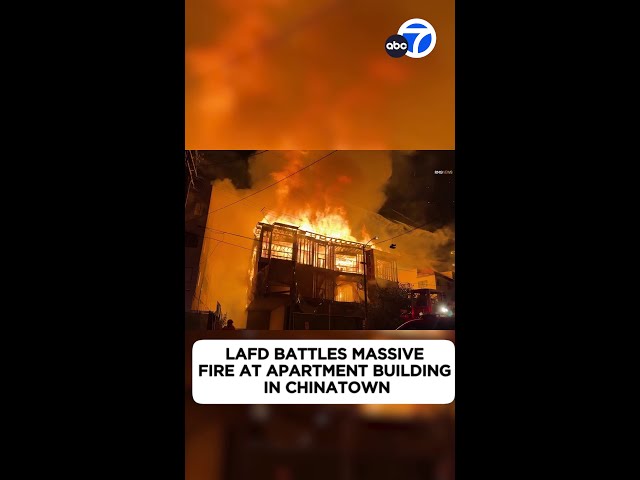 ⁣Fire sparked by homeless encampment destroys apartment building