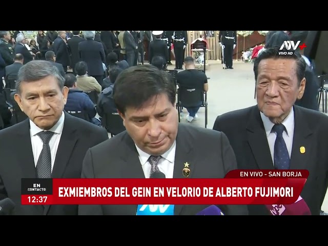 Exmiembros del GEIN acuden a velorio de Alberto Fujimori