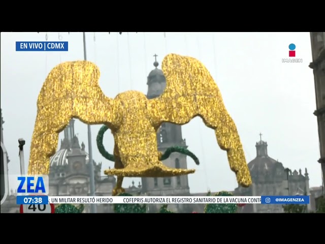 ⁣Instalan templete para el "Grito" en el Zócalo de la CDMX | Noticias con Francisco Zea