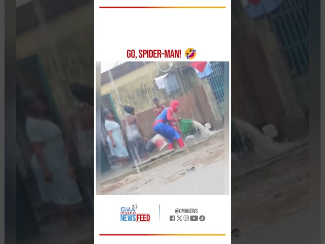 ⁣Spider-man, nagpakwela sa baha | GMA Integrated Newsfeed