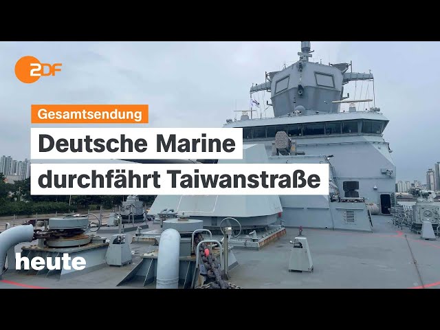 ⁣heute 19 Uhr vom 13.09.2024 Deutsche Marine durchfährt Taiwanstraße, Unwetterwarnung, Kursk