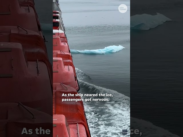 ⁣Watch: Cruise ship hits chunk of floating ice #Shorts