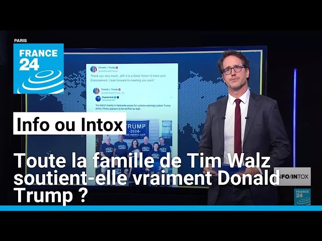 ⁣Toute la famille de Tim Walz soutient-elle vraiment Donald Trump ? • FRANCE 24