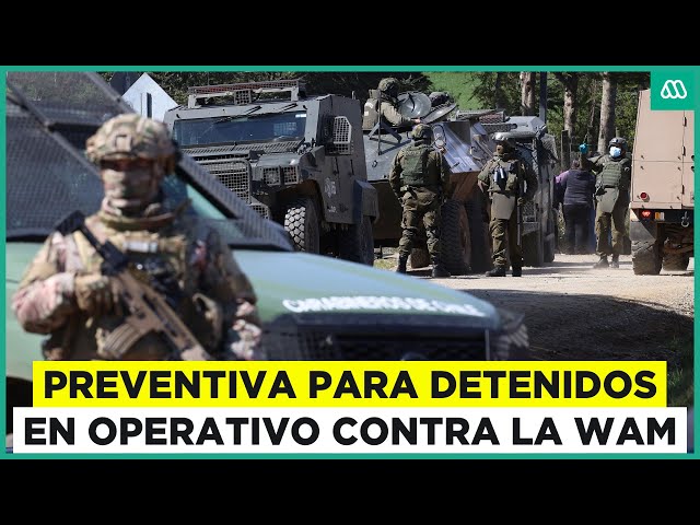 ⁣Operativo contra la WAM: Decretan prisión preventiva para los ocho detenidos