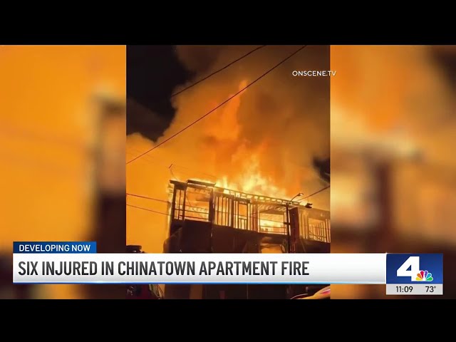 ⁣6 injured in Chinatown apartment fire